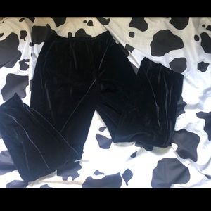 velvet black leggings